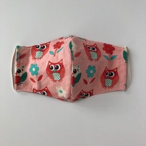 Owl Reusable Face Mask Handmade With Elastic